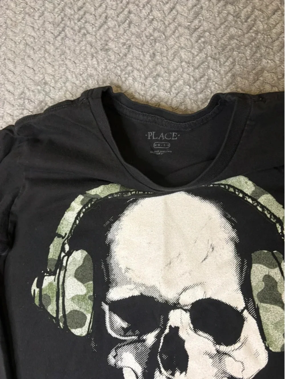 TCP 7-8 Boys Shirt Skull Long Sleeve